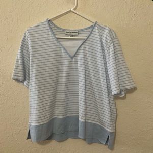 Blue & White Striped Shirt